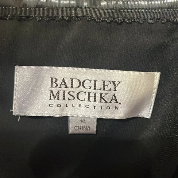 Badgley Mischka !Strapless! Black Cocktail Dress size 14 - Picture 6 of 7